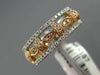 ESTATE WIDE .81CT DIAMOND 14K WHITE & ROSE GOLD ETERNITY WEDDING ANNIVERSAY RING