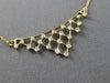 ESTATE .53CT DIAMOND 14K YELLOW GOLD 3D CLASSIC TRIANGULAR CROW V SHAPE NECKLACE