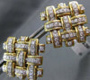 ESTATE LARGE GARAVELLI 1.68CT DIAMOND 18KT TWO TONE GOLD CLIP ON EARRINGS #21846