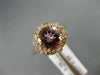 LARGE 2.42CT DIAMOND & AAA PINK TOURMALINE 14K ROSE GOLD FLOWER ENGAGEMENT RING