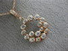 ESTATE .47CT DIAMOND 14KT ROSE GOLD 3D BEZEL HAPPY FACE BEZEL CIRCULAR PENDANT