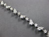 ESTATE 3.84CT DIAMOND 14K WHITE GOLD 3D ROUND CLASSIC MULTI LEAF TENNIS BRACELET