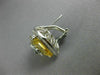 ESTATE EXTRA LARGE 15.37CT DIAMOND & AAA YELLOW TOPAZ 14K WHITE GOLD 3D EARRINGS