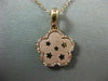 ESTATE 14KT ROSE GOLD HANDCRAFTED 5 CLOVER FLOWER STAR FLOATING PENDANT #23793