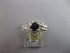 ESTATE 1.07CT DIAMOND & AAA SAPPHIRE 14KT WHITE GOLD 3D V SHAPE ENGAGEMENT RING
