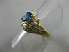 ESTATE 1.73CT DIAMOND & AAA OVAL SAPPHIRE 14KT YELLOW GOLD ENGAGEMENT RING #9788