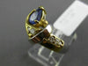 ESTATE 1.10CT DIAMOND & TANZANITE 18K TWO TONE GOLD 3D LOVE KNOT ENGAGEMENT RING