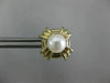 ESTATE AAA SOUTH SEA PEARL 14KT YELLOW GOLD 3D ROUND SQUARE STUD EARRINGS #26241