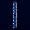 2.53CT AAA SAPPHIRE 14KT WHITE GOLD CLASSIC SHARED PRONG ETERNITY LOVE FUN RING