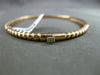 ESTATE .38CT ROUND DIAMOND 14KT ROSE GOLD 3D CLASSIC 3.5mm BANGLE BRACELET