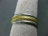 ESTATE WIDE 14KT W & Y GOLD FILIGREE ROPE DESIGN MENS WEDDING RING #ELVINA12