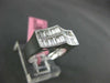 ESTATE WIDE .87CT DIAMOND 18KT WHITE GOLD 3D TWO ROW MILGRAIN ANNIVERSARY RING