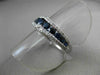 ESTATE 1.16CT DIAMOND & AAA SAPPHIRE 18K WHITE GOLD GRADUATING ANNIVERSARY RING
