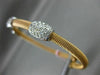 ESTATE 1.05CT DIAMOND 14KT WHITE & ROSE GOLD PAST PRESENT FUTURE BANGLE BRACELET