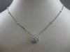 ESTATE 1.96CTW DIAMOND 14KT WHITE GOLD FLOWER CLUSTER BY THE YARD NECKLACE #2554