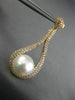 EXTRA LARGE 3.45CT DIAMOND & AAA SOUTH SEA PEARL 18KT ROSE GOLD HANGING EARRINGS