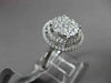 ESTATE LARGE 1.05CT DIAMOND 18KT WHITE GOLD HALO CLUSTER PROMISE ENGAGEMENT RING