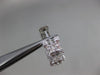 ESTATE WIDE 3.90CT ROUND & PRINCESS DIAMOND 18K WHITE GOLD OVAL HANGING EARRINGS