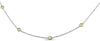 ESTATE .58CT FANCY YELLOW DIAMOND 18K TWO TONE GOLD DIAMOND BY THE YARD NECKLACE