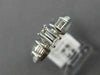 ESTATE .71CT BAGUETTE DIAMOND 14KT WHITE GOLD 3D CLASSIC 3 STONE ENGAGEMENT RING