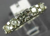 ESTATE 1.93CT DIAMOND 18K WHITE GOLD 3D FIVE STONE DOUBLE SIDED ANNIVERSARY RING