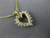 ESTATE .16CT DIAMOND 14KT YELLOW GOLD 3D CLASSIC OPEN HEART LOVE PENDANT #22976