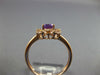 WIDE .74CT DIAMOND & AAA AMETHYST 14KT ROSE GOLD OVAL FILIGREE FLOWER FUN RING
