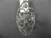 LARGE 1.33CT DIAMOND 14KT WHITE GOLD 3D OPEN FILIGREE FLOWER MARQUISE SHAPE RING