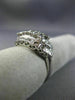 ANTIQUE WIDE .50CT DIAMOND PLATINUM 3D FILIGREE WEDDING ANNIVERSARY RING #26220