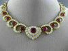 ESTATE LARGE 36.0CT DIAMOND & AAA RUBY 18KT WHITE & YELLOW GOLD CHOKER NECKLACE