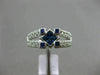 1.08CT ROUND DIAMOND & AAA PRINCESS SAPPHIRE 14KT WHITE GOLD INVISIBLE FUN RING
