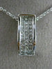 ESTATE .50CT DIAMOND 14KT WHITE GOLD 3D INVISIBLE PRINCESS WAVE PENDANT #14792