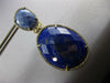 101.11CT MOCHA DIAMOND & AAA SODALITE 14KT WHITE GOLD 3D OVAL HANGING EARRINGS
