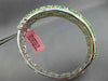 WIDE 10.90CT DIAMOND & COLOMBIAN EMERALD 18K 2 TONE GOLD CLUSTER BANGLE BRACELET