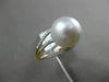 ESTATE .32CT DIAMOND 14KT WHITE & YELLOW GOLD AAA SOUTH SEA PEARL MULTI ROW RING