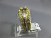 ESTATE WIDE 1.50CT DIAMOND 18K 2 TONE GOLD PAVE EMERALD CUT ENGAGEMENT RING #140