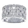 ESTATE WIDE 1.01CT ROUND DIAMOND 18KT WHITE GOLD BEZEL MILGRAIN ANNIVERSARY RING