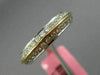 ESTATE 1.17CT DIAMOND 18KT 2 TONE GOLD TWO ROW ETERNITY WEDDING ANNIVERSARY RING