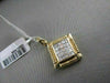 ESTATE 1.25CT DIAMOND 14KT WHITE & YELLOW GOLD INVISIBLE SQUARE PENDANT & CHAIN