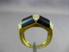 ESTATE LARGE .25CT DIAMOND & AAA ONYX 18KT YELLOW GOLD 3 DIMENSIONAL FUN RING