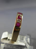 ESTATE .66CT DIAMOND & AAA RUBY 14K YELLOW GOLD CHANNEL WEDDING ANNIVERSARY RING