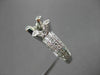 ESTATE WIDE .50CT DIAMOND 14K WHITE GOLD 3 ROW SEMI MOUNT ENGAGEMENT RING #14896