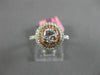 GIA 1.10CT WHITE & PINK DIAMOND 18KT WHITE & ROSE GOLD 3D HALO ENGAGEMENT RING