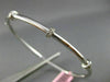 ESTATE .30CT DIAMOND 14KT WHITE GOLD PAST PRESENT FUTURE CIRCLE BANGLE BRACELET
