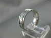 ESTATE WIDE DIAMOND 14KT WHITE GOLD MATTE & SHINY ETERNITY WEDDING RING #12487