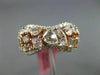 ESTATE WIDE 3.99CT DIAMOND 18KT WHITE & ROSE GOLD MULTI SHAPE INFINITY LOVE RING