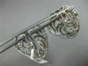 LARGE 2.33CT DIAMOND 18KT WHITE GOLD 3D MULTI ROW SWIRL FLOWER CLIP ON EARRINGS