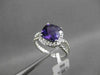 ESTATE 2.0CTW DIAMOND & AAA EXTRA FACET AMETHYST 14KT WHITE 3D ENGAGEMENT RING
