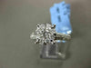 ESTATE LARGE 1.12CT DIAMOND 18KT WHITE GOLD FILIGREE CLUSTER PROMISE RING F/G VS