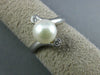 ESTATE .08CT DIAMOND & AAA SOUTH SEA PEARL 18K WHITE GOLD CRISS CROSS RING #1010